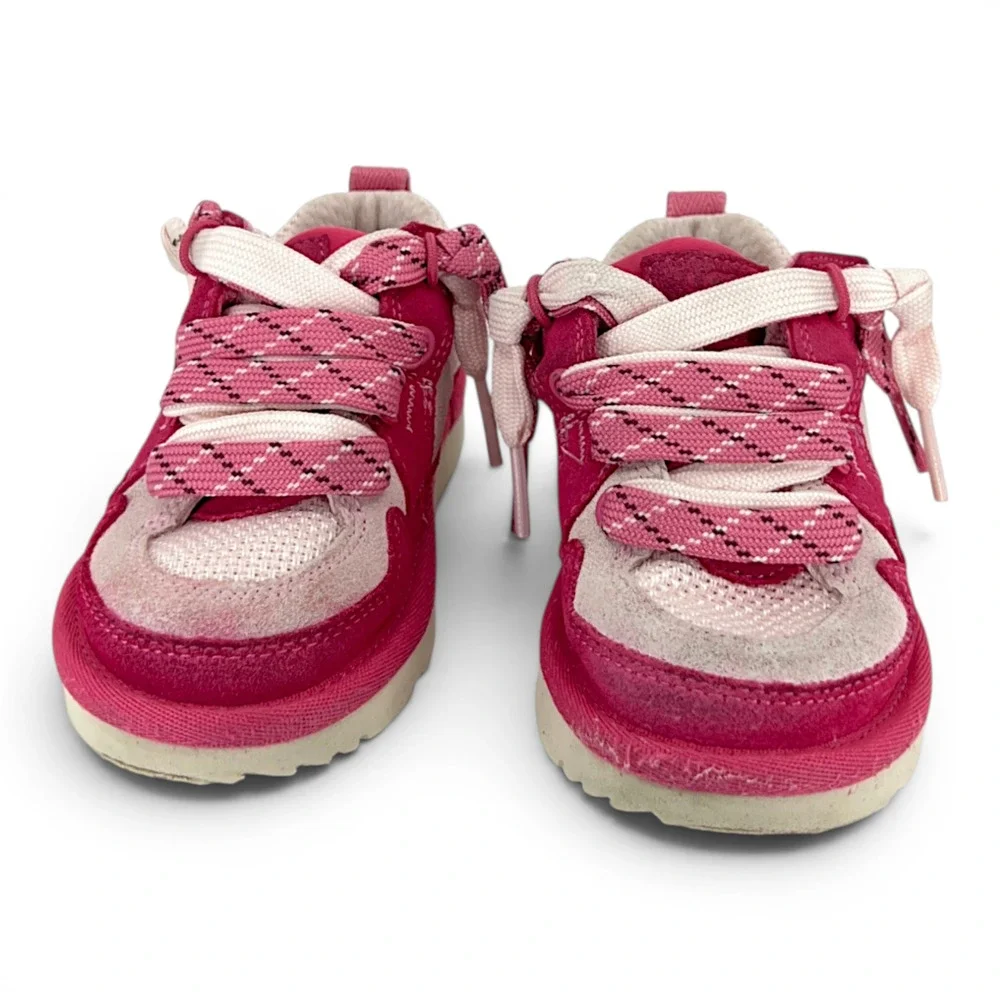 UGG T Lo Lowmel Toddler Pink Suede Sneakers Size 8
